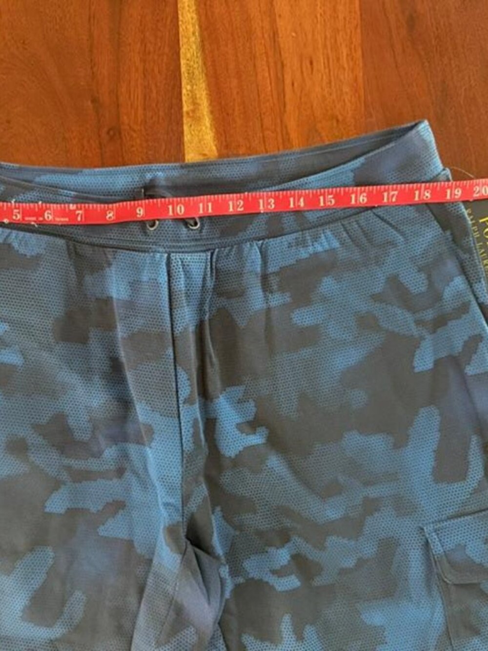 NWT XL SET Polo Ralph Lauren Blue Camo Double-Knit Cargo Bomber and Joggers VHTF - Picture 14 of 16